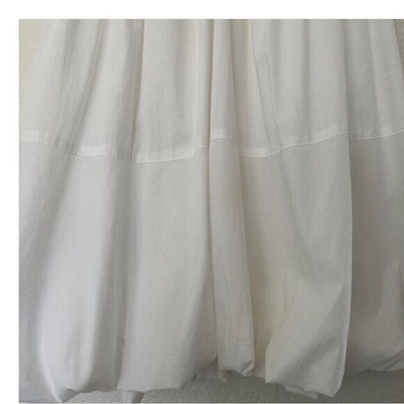 CINQ À SEPT Effie Bubble Hem Minidress In White - Picture 9 of 14